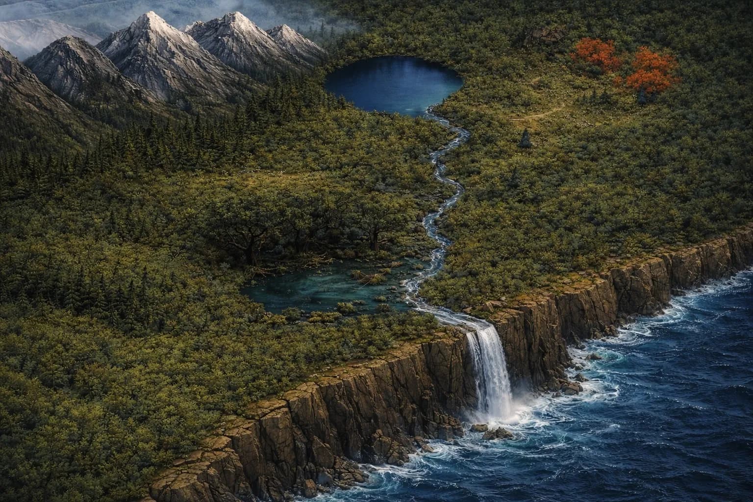 Fantasy map of the realm